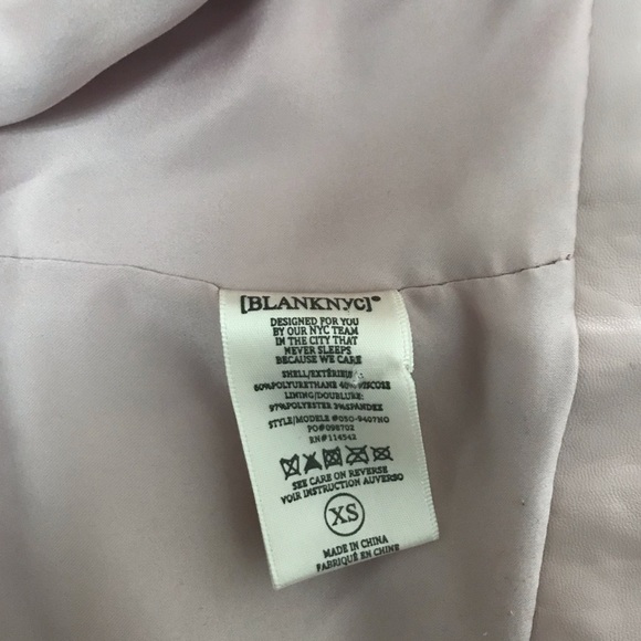 Premium Light Pink Vegan Leather Motorcycle Jacket - Picture 5 of 6